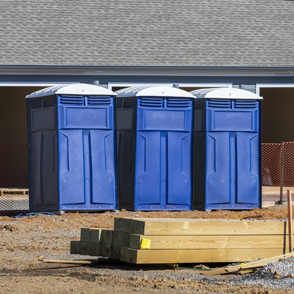 what is the expected delivery and pickup timeframe for the portable toilets in Schellsburg